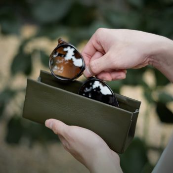 SNAP eyeglasses case | earth tone