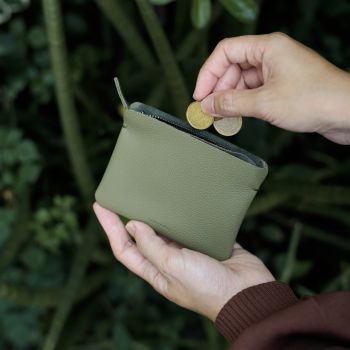 ZIPPER wallet S | earth tone | Olive&Teal